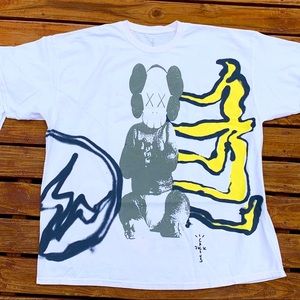 Authentic and Rare! Cactus Jack X Kaws X Fragment Tee Shirt size XL